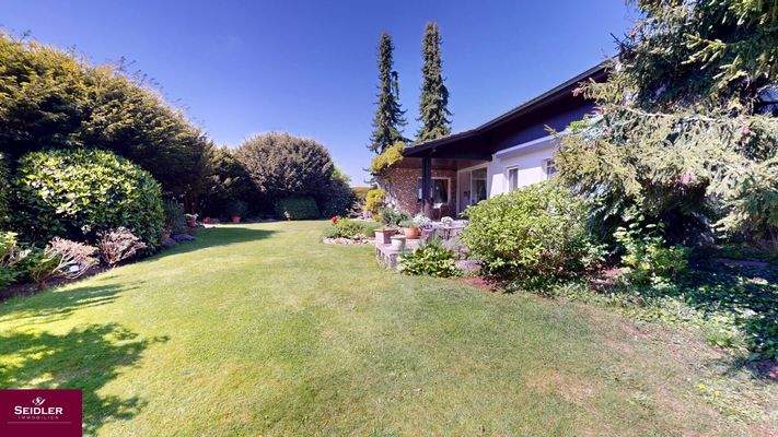 Gartenansicht des Hauses