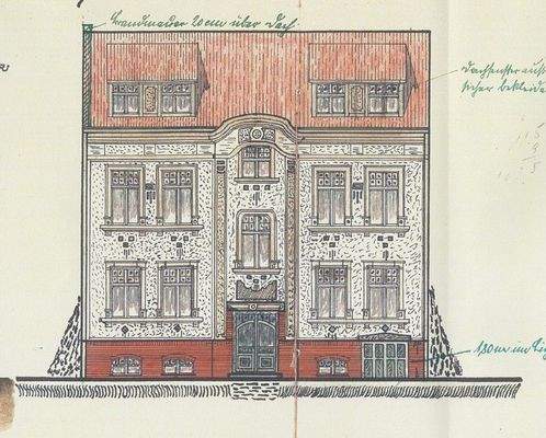 Zeichnung Ansicht 1909