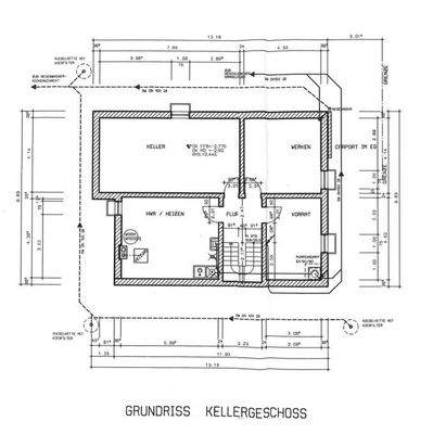1998 Bauantrag EFH Falkensee Grundriss KG