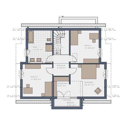 Grundriss Obergeschoss