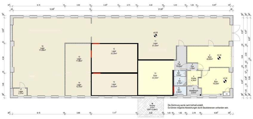 Grundriss GE Halle Büro