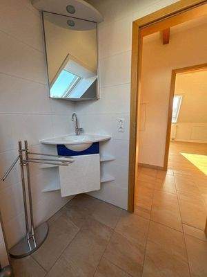 Blick aus dem Badezimmer