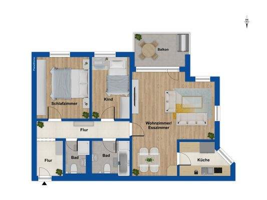 Grundriss 1. Obergeschoss