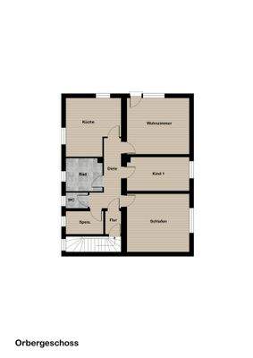 Grundriss visuell 1. Etage