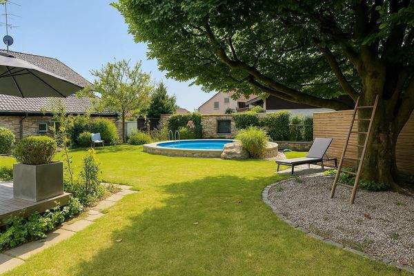 Gartenpool mit KI generiert