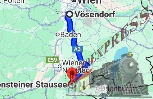 Wien Stausee Forchtenstein 60 km