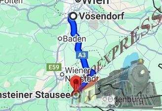 Wien Stausee Forchtenstein 60 km