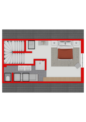 virtueller Grundriss Obergeschoss