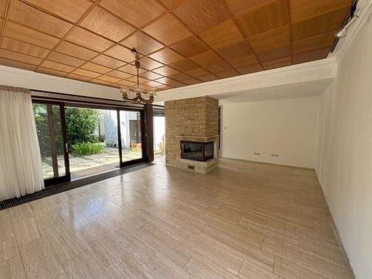 Wohnzimmer mit Kaminofen