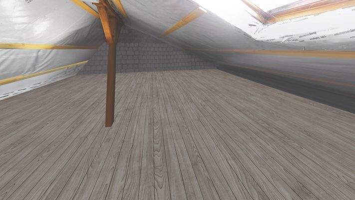 Isolierter Dachboden