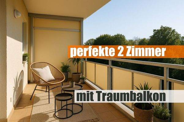 perfekte 2-Zimmer mit Traumbalkon