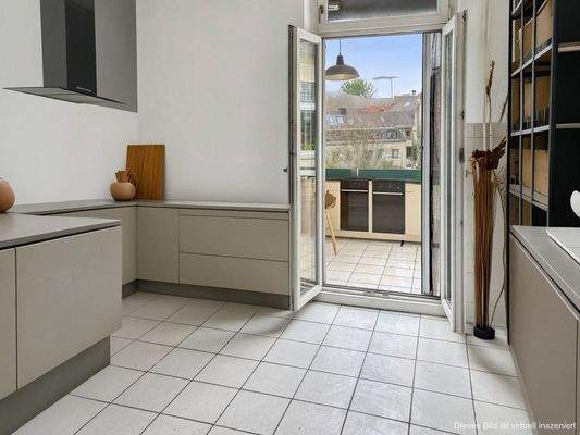 Küche virtuell möbliert