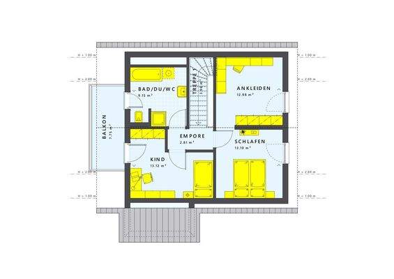 Das DG des Sunshine 113, hier wird der Platz perfekt genutzt