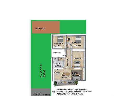 Grundriss beschriftet