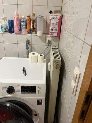 Platz für die Waschmaschine im Bad