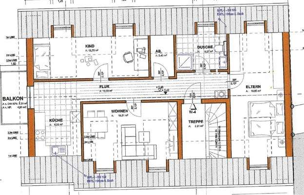 Grundriss Neubau 2.OG