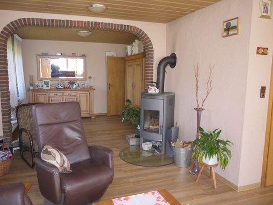 Kaminofen im Wohnzimmer