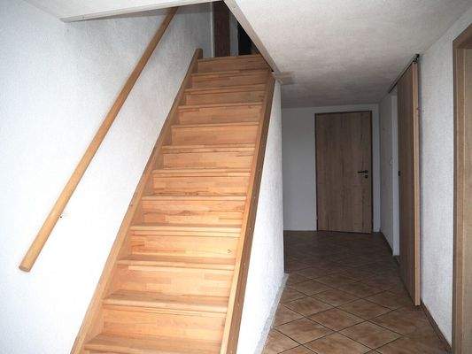 Die Treppe ins OG