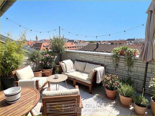 Dachterrasse (KI-Visualisierung - Entfernung Überdachung)