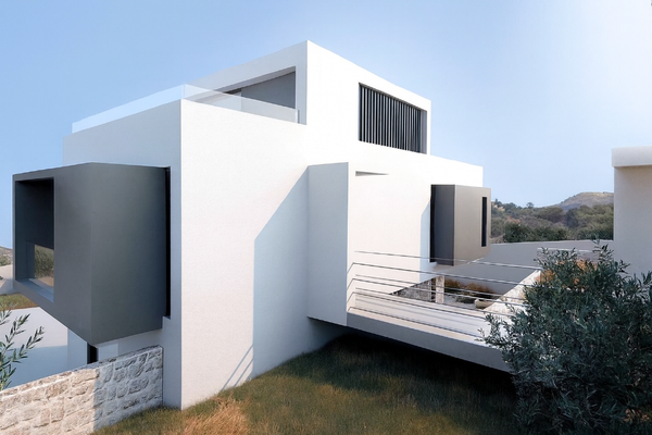 Kreta, Almyrida: Neubau-Projekt! Moderne Villa mit Meer- und Bergblick zu verkaufen