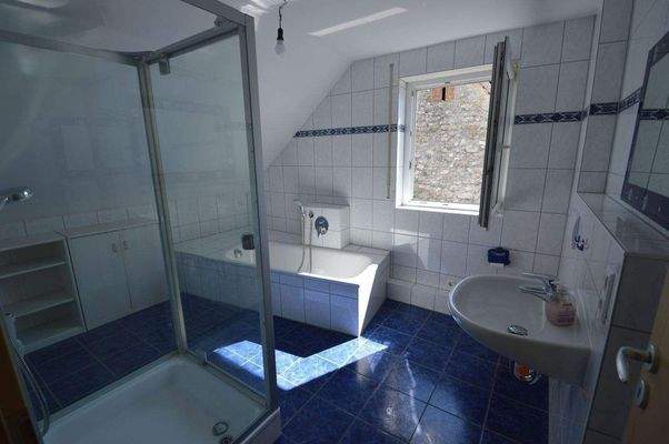 Bad mit WC, Dusche und Wanne 