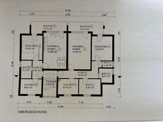 Obergeschoss Whg. 3 u. 4