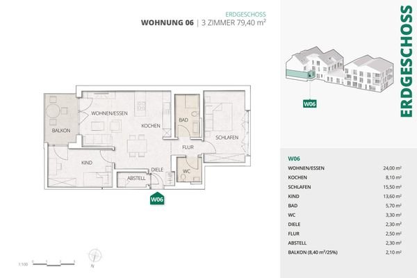 Grundriss mit WFL Berechnung