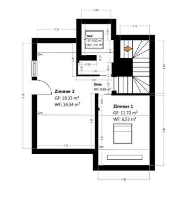 Grundriss Skizze 2.OG