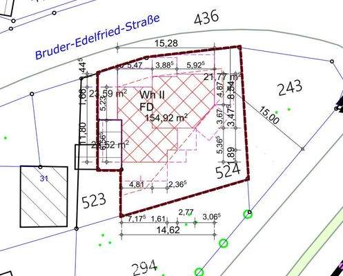 Lageplan Bauvoranfrage