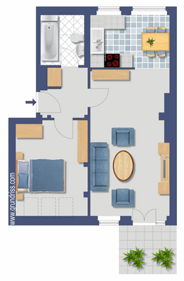 Visualisierter Grundriss