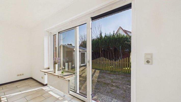 Mit Ausgang auf die Terrasse