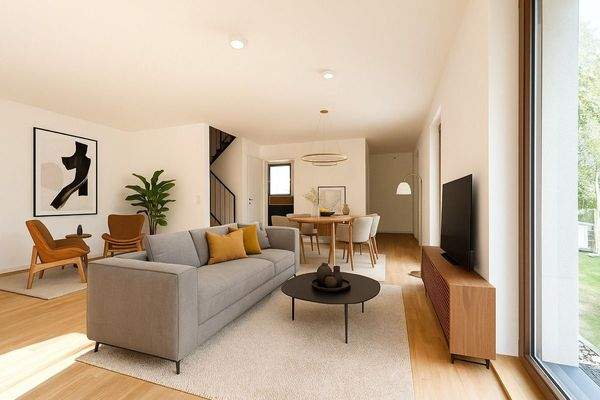 Wohnzimmer, Einrichtungsvorschlag, KI-generiert