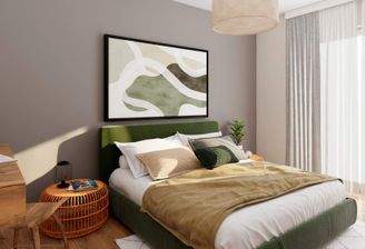 Helles und komfortables Schlafzimmer