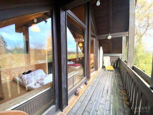 Blick auf den Südbalkon