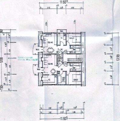 Grundriss nach Bauplan alt