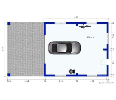 Grundriss Doppelgarage Carport