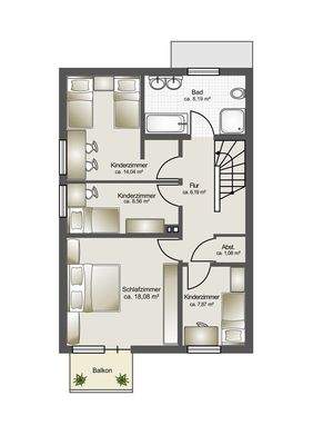 Grundriss Obergeschoss