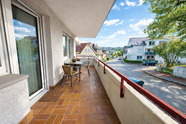 überdachter Balkon