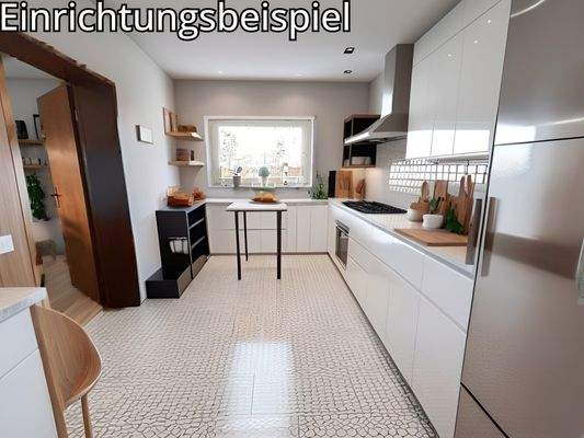 Visualisiertes Einrichtungsbeispiel Küche Ansicht 1