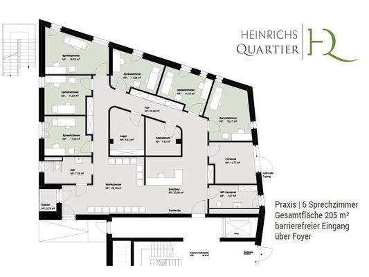 Arztpraxis mit 6 Sprechzimmern_Version 2