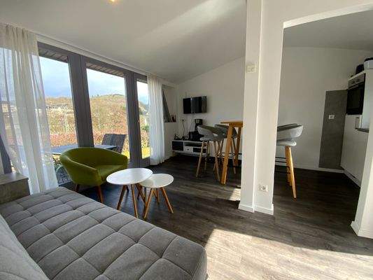 Wohn- Esszimmer Küche.