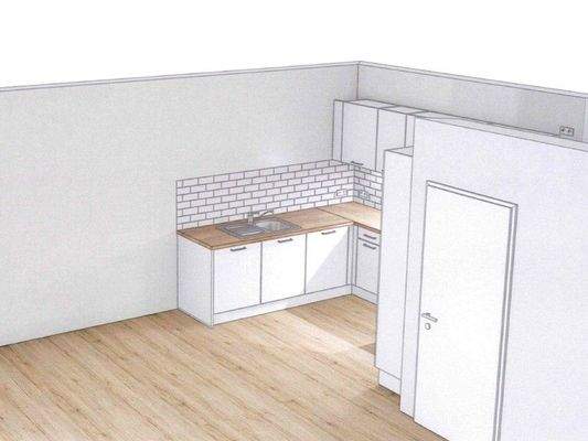 Einbauküche-schematische Dartstellung 