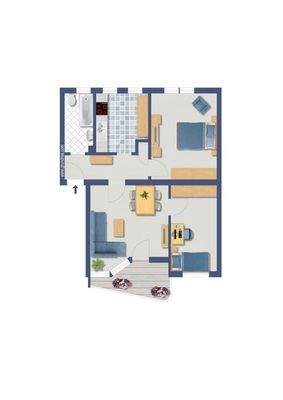 Grundriss gestaltet Luthestr. 32 WE 28