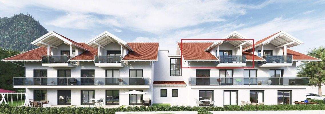 Südansicht markiert