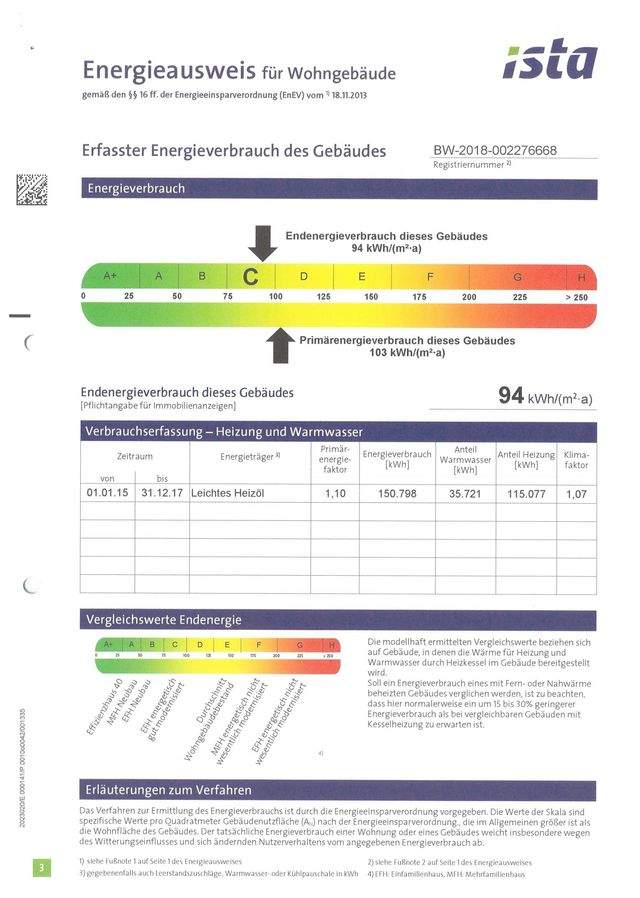 Energieausweis gültig bis 16.10.2028