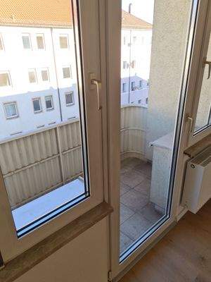 Blick vom Balkonfenster