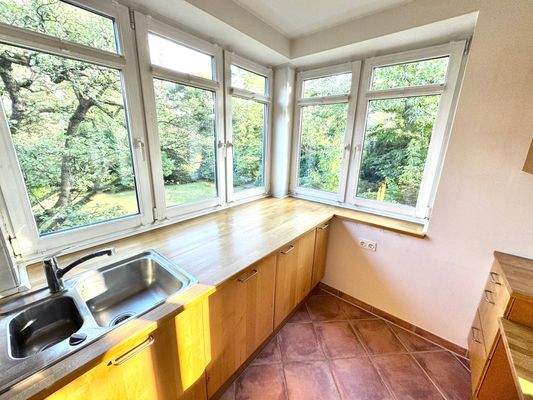 Kochen mit Blick ins Grüne