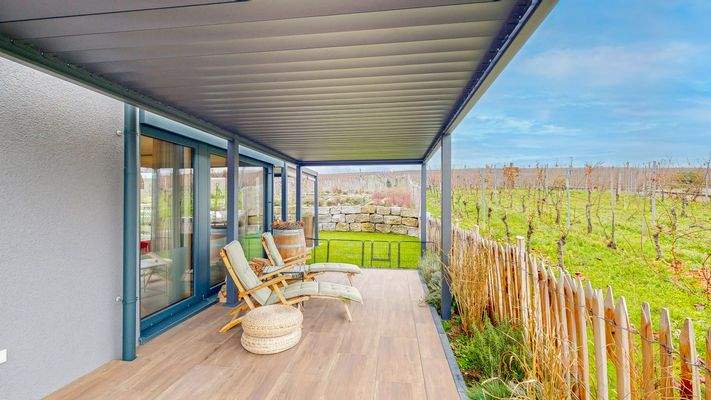 Terrasse in Westausrichtung