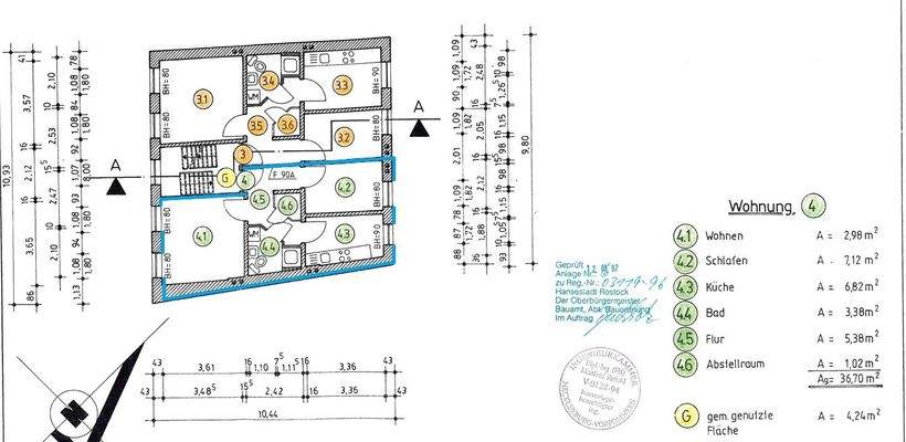 Grundriss WE 4 - 1. OG rechts