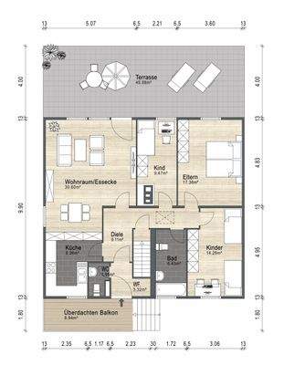 Grundrissplan Erdgeschoss